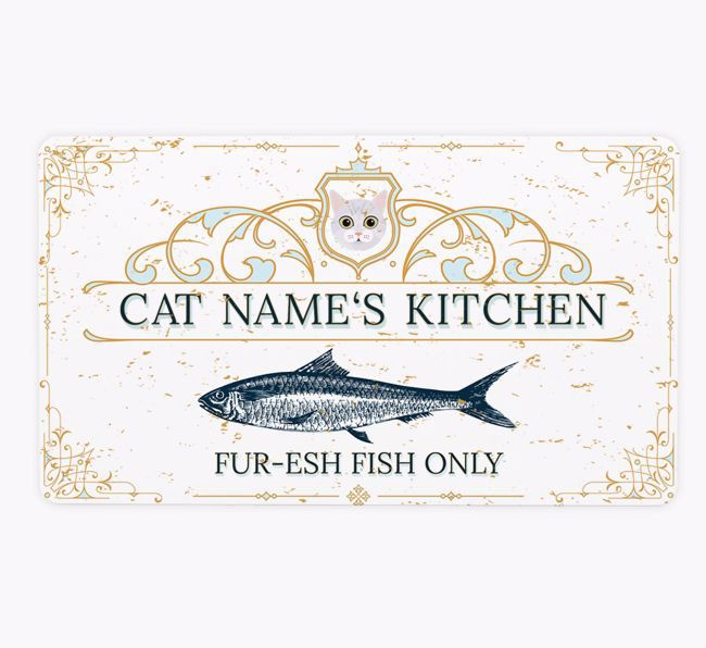 Fur-esh Fish Only: Personalized {breedFullName} Metal Sign